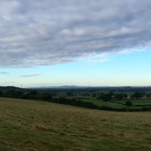 Our view of the Malvern Hills from the top of our lane this morning.